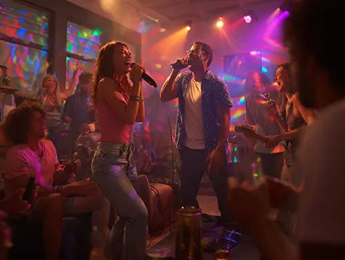 Bild einer Karaoke Feier